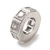 Octagon Brass Micro Pave Cubic Zirconia European Beads KK-C072-20P-1