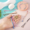 8Pcs 8 Colors Gradient Color Adjustable Braided Segment Dyed Nylon Bracelets AJEW-TA0001-31-4