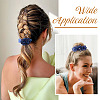 2Pcs 2 Colors Chic Solid Color French Satin Pigtail Hair Tie for Elegant Hairstyles OHAR-TA0001-11-10