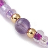 Natural Mixed Gemstone & Glass Seed Braided Bead Bracelets BJEW-JB09529-4