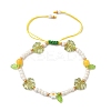 3Pcs 3 Styles Glass Seed Beads & Lampwork Beads Braided Bead Bracelets for Women BJEW-MZ00212-3
