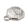 304 Stainless Steel Pendant Rhinestone Settings STAS-P312-06P-3
