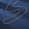Adjustable Electroplate Brass Venetian Chain Necklaces MAK-L028-02G-1