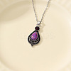Teardrop Bohemian Style Alloy Synthetic Turquoise Pendant Necklaces for Women WGFFBB8-02-1