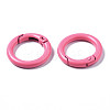 Spray Painted Eco-Friendly Alloy Spring Gate Rings PALLOY-T080-01J-NR-2
