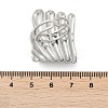 304 Stainless Steel Cuff Rings RJEW-D306-10P-2