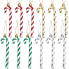 4 Sets 4 Colors Plastic Candy Cane Pendant Decorations FIND-SC0013-42B-1