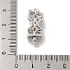 Brass Micro Pave Clear Cubic Zirconia Box Clasps with Acrylic KK-H480-05P-3