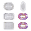 Cheriswelry 4Pcs 4 Style DIY Soap Box Silicone Molds DIY-CW0001-27-8
