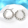 201 Stainless Steel Hoop Earrings LS-EJEW-Q026-14P-B-1