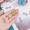 6Pcs 3 Styles Rack Plating Brass Micro Pave Clear Cubic Zirconia Fold Over Clasps KK-HS0001-01P-3