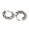 316 Surgical Stainless Steel Hoop Earrings EJEW-D096-19F-AS-2