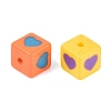 Two Tone Opaque Acrylic Beads OACR-N162-01-2