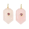 Natural Rose Quartz Pendants KK-CBAF9BC-20G-03-1