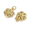 Brass Micro Pave Cubic Zirconia Pendants KK-I358-063G-H-2