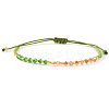 Bohemian Glass & Brass Beads Braided Bead Bracelets GE8132-10-1