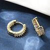 Brass Micro Pave Cubic Zirconia Hoop Earrings EJEW-M082-11G-5