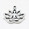 Tibetan Style Alloy Yoga Theme Pendants TIBE-S301-005AS-NR-1