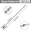 100Pcs Steel Ball Chains for Price Tag Chains FIND-SP0002-58B-2