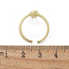 Brass Micro Pave Cubic Zirconia Cuff Rings for Women RJEW-C126-05G-5