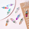 SUNNYCLUE 10Pcs 5 Colors Faceted Bullet Glass Pointed Pendants KK-SC0003-08-4