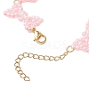 3Pcs 3 Colors Glass Seed Beads Bowknot Link Bracelets for Women BJEW-MZ00220-6