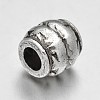 Tibetan Style Large Hole Barrel European Beads TIBEB-X0045-RS-2