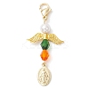 Angel Acrylic & Shell Pearls Pendant Decorations HJEW-JM02459-4