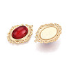 304 Stainless Steel and Glass Pendants STAS-T071-02D-G-2
