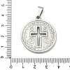 304 Stainless Steel Pendants STAS-F336-17P-3