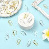 40Pcs 4 Colors Brass Micro Pave Clear Cubic Zirconia Hoop Earring Findings KK-CP0001-10-5