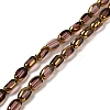 Electroplate Transparent Glass Beads Strands EGLA-Q127-A01-01D-1