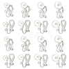 24Pcs 4 Size 304 Stainless Steel Clip-on Earring Findings with Imitation Pearl Plastic Beaded STAS-UN0054-73-1
