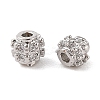Brass Micro Pave Clear Cubic Zirconia Spacer Beads KK-N256-12P-1