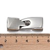 Non-Tarnish 316 Stainless Steel Snap Lock Clasps STAS-K282-05P-3