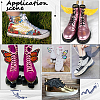2 Pairs 2 Styles Halloween Imitation Leather Shoe Buckle for DIY Shoe Accessory AJEW-GF0011-82B-5
