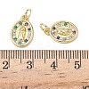 Holy Virgin Theme Brass Cubic Zirconia Charms KK-L253-32G-05-3