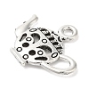 Teapot Tibetan Style Zinc Alloy Charms TIBEP-R334-179AS-RS-2