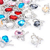 24Pcs 6 Colors Alloy Cabochons MRMJ-TA0001-39-2