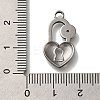 304 Stainless Steel Pendant Rhinestone Settings STAS-H223-01AS-05-3