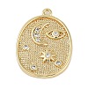 Brass Micro Pave Cubic Zirconia Pendants KK-I719-41G-1