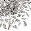100Pcs 10 Styles Tibetan Style Alloy Pendants TIBE-TA0001-34-3