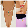 40Pcs 5 Colors Alloy Enamel Pendants ENAM-TA0003-45-8