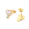 Ion Plating(IP) 3Pairs 3 Styles 304 Stainless Steel Heart Earrings EJEW-A114-07G-2