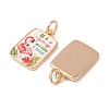 Printed Brass Pendants KK-CBA3895-01C-G-2