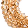 Transparent Electroplate Glass Beads Strands LS-GLAA-F029-3mm-C18-3