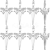 12Pcs 201 Stainless Steel Pendant STAS-BBC0005-37-1