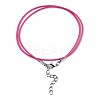 Waxed Cotton Cord Necklace Making MAK-S034-010-3