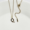 304 Stainless Steel Letter Pendant Necklaces NJEW-WH0027-26Q-G-1