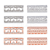 8Pcs 4 Style Alloy Watch Band Adapter Connectors FIND-DC0004-50-1